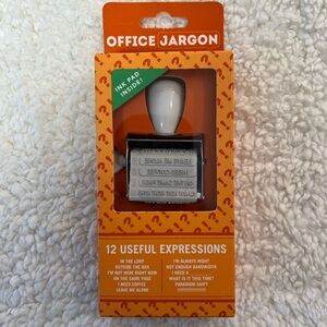 Knock Knock "Office Jargon" Rotating Stamp with Black Ink Pad